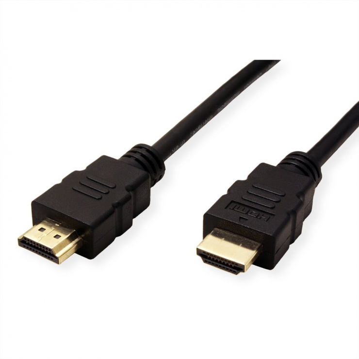 Imagine Cablu HDMI High Speed cu Ethernet 4K@30Hz TPE T-T 2m Negru, Roline 11.04.5932